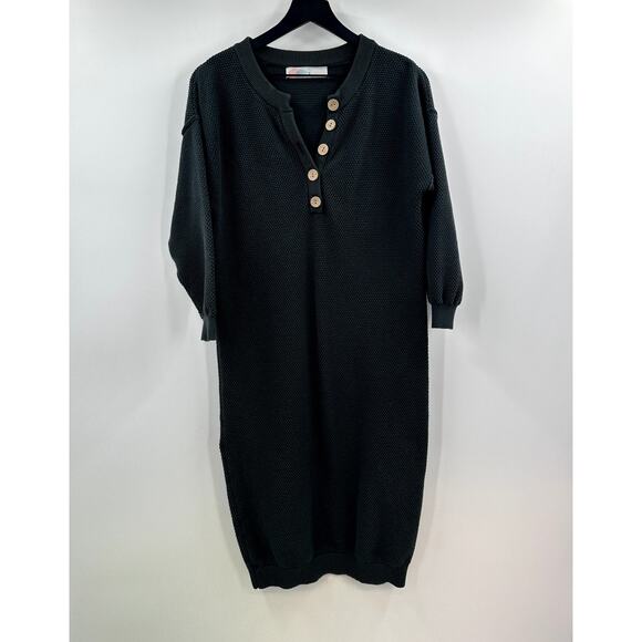 Free People Beach Hailee Sweater Midi Dress - Green, XS - Picture 1 of 7